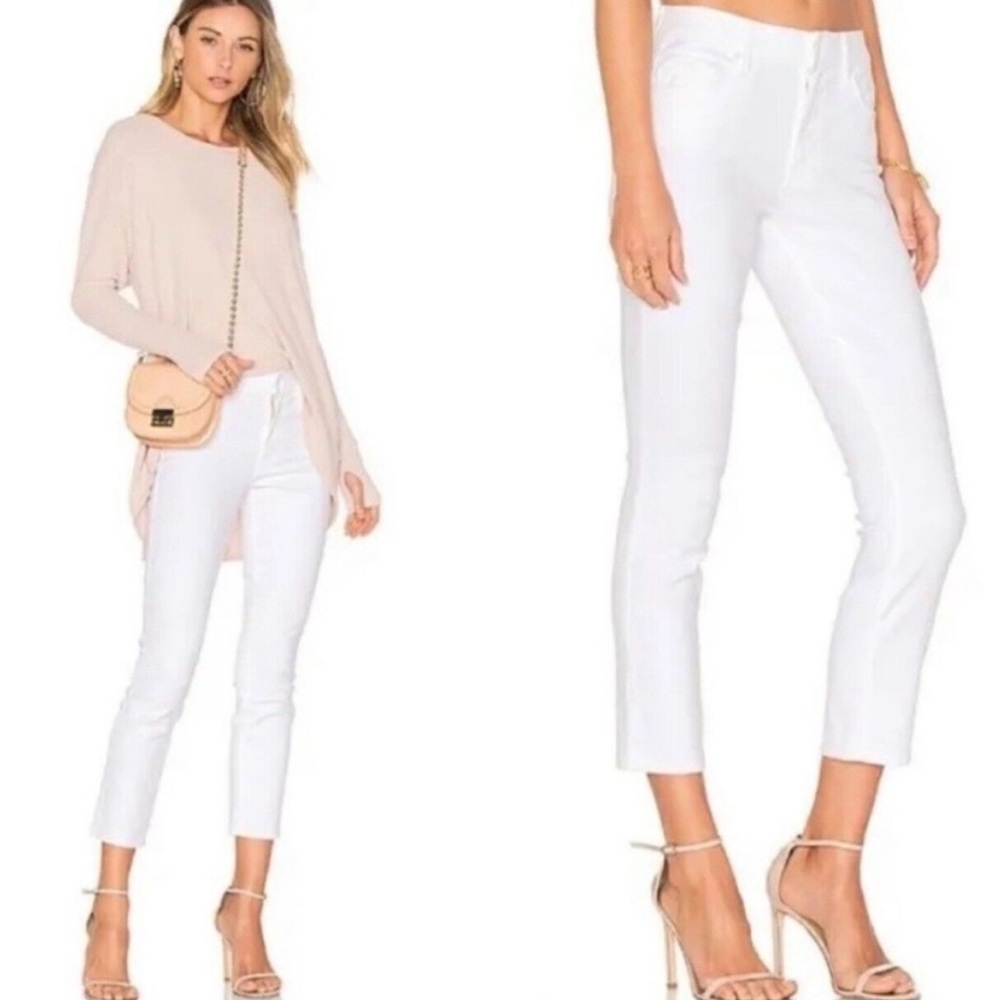 MOTHER DENIM White Cropped Skinny Jeans sz 29